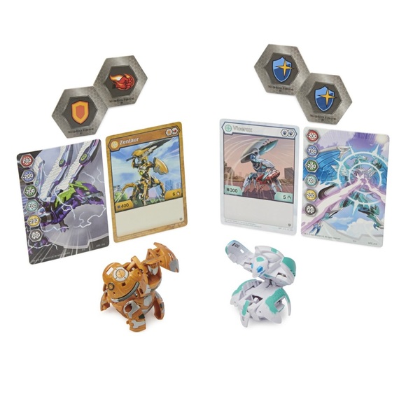 New in Box Bakugan Baku-Tin with 2 Mystery Bakugan -4 BakuCores-Cards - Picture 4 of 4